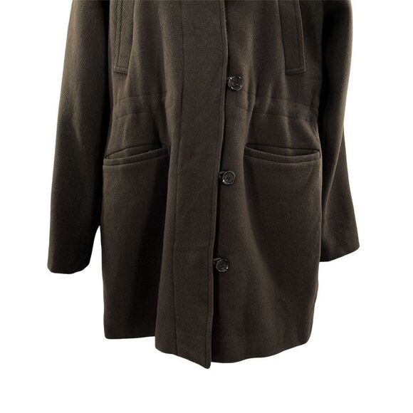 J. Crew Stadium Cloth Nello Gori Wool Duffle Hooded Pea Coat Jacket 10 Style 314 - Picture 4 of 7